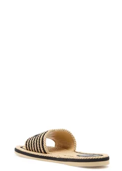 Sand striped woven sliders