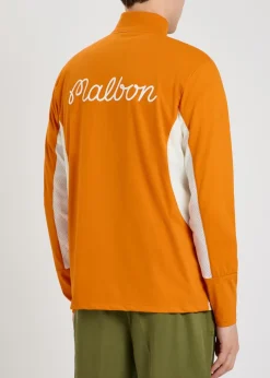 Santiago logo half-zip stretch-jersey mid-layer jacket