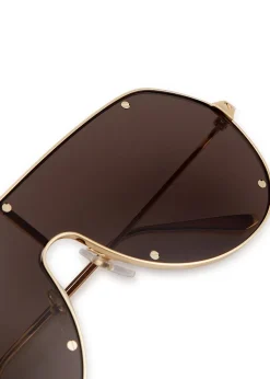Santos De Cartier gold-tone mask sunglasses