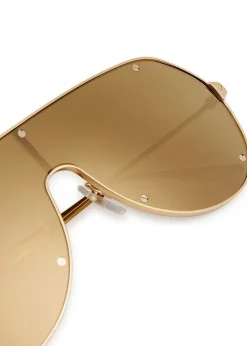 Santos De Cartier gold-tone mask sunglasses