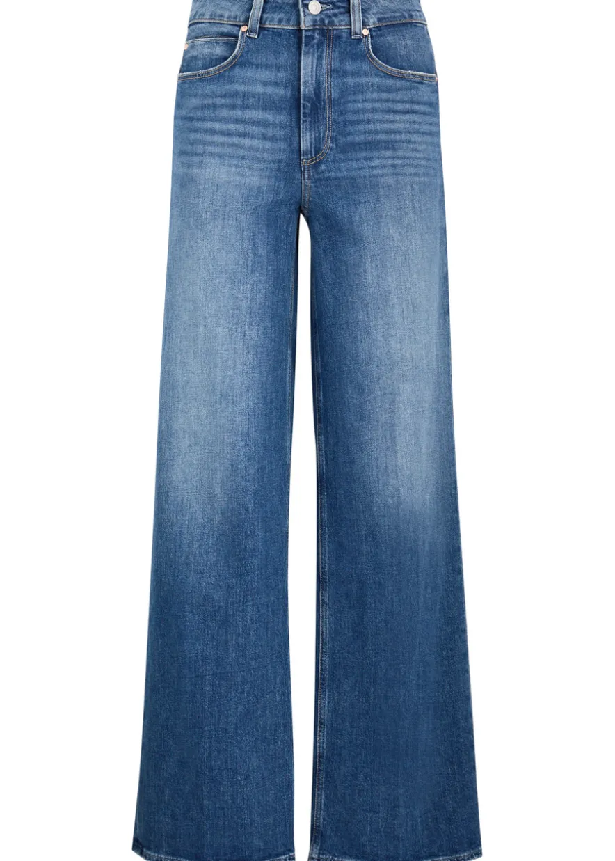Sasha distressed wide-leg jeans