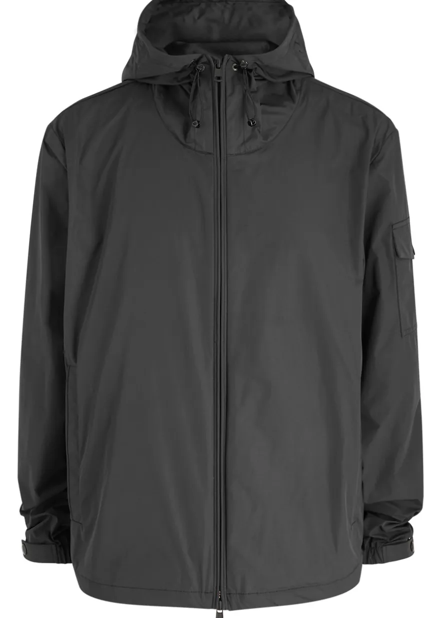 Sassiere hooded nylon jacket