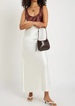 Satin maxi skirt