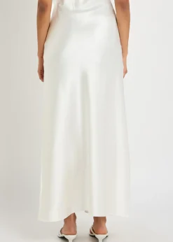 Satin maxi skirt