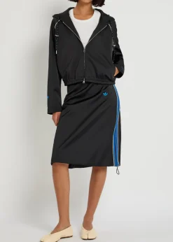Satin midi skirt