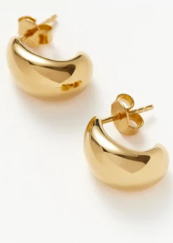 Savi Dome small 18kt gold-plated hoop earrings