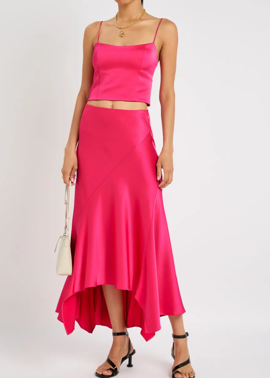 Saylor Bustier satin top