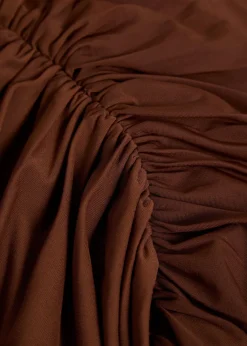 Scorpio ruched tissue jersey maxi dress