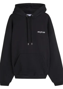Script logo-print hooded cotton-blend sweatshirt