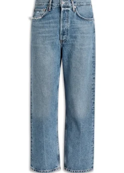 90s cropped straight-leg jeans