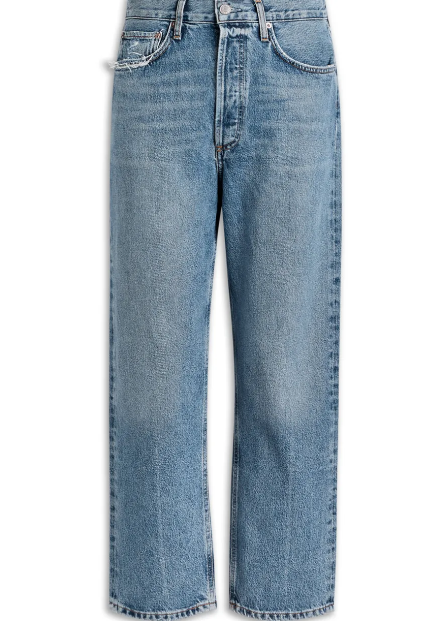 90s cropped straight-leg jeans