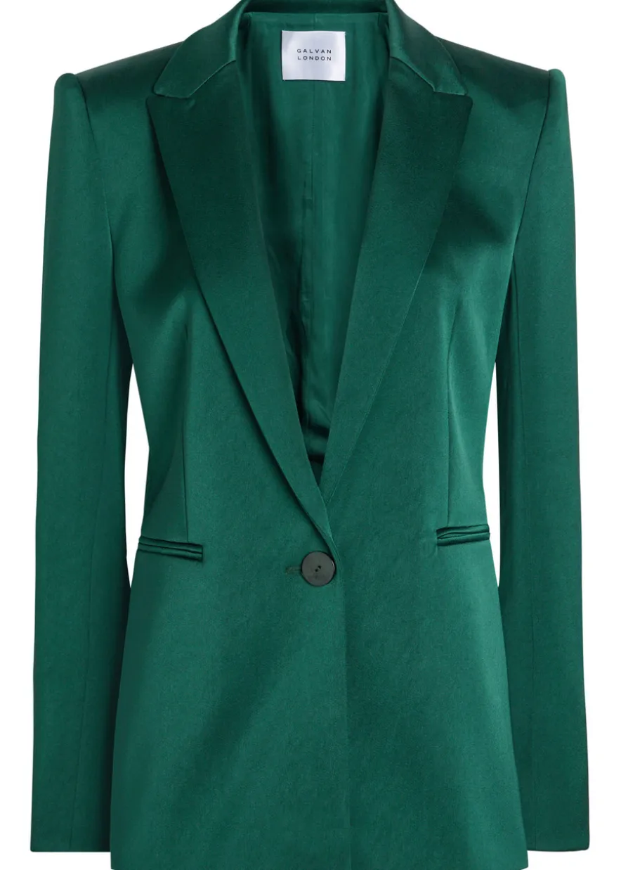 Sculpted satin blazer