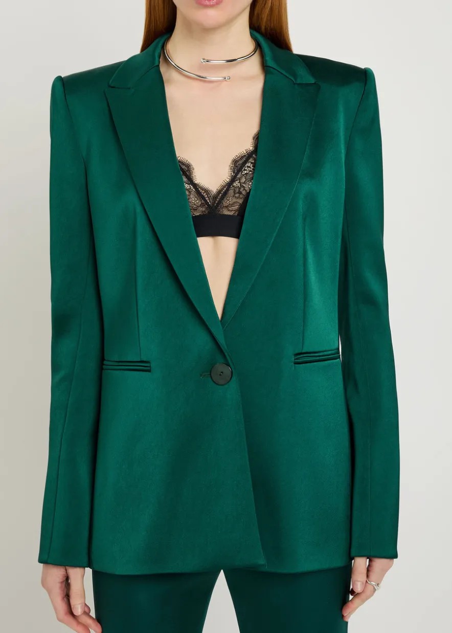 Sculpted satin blazer
