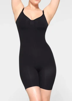 Seamless sculpt mid-thigh bodysuit