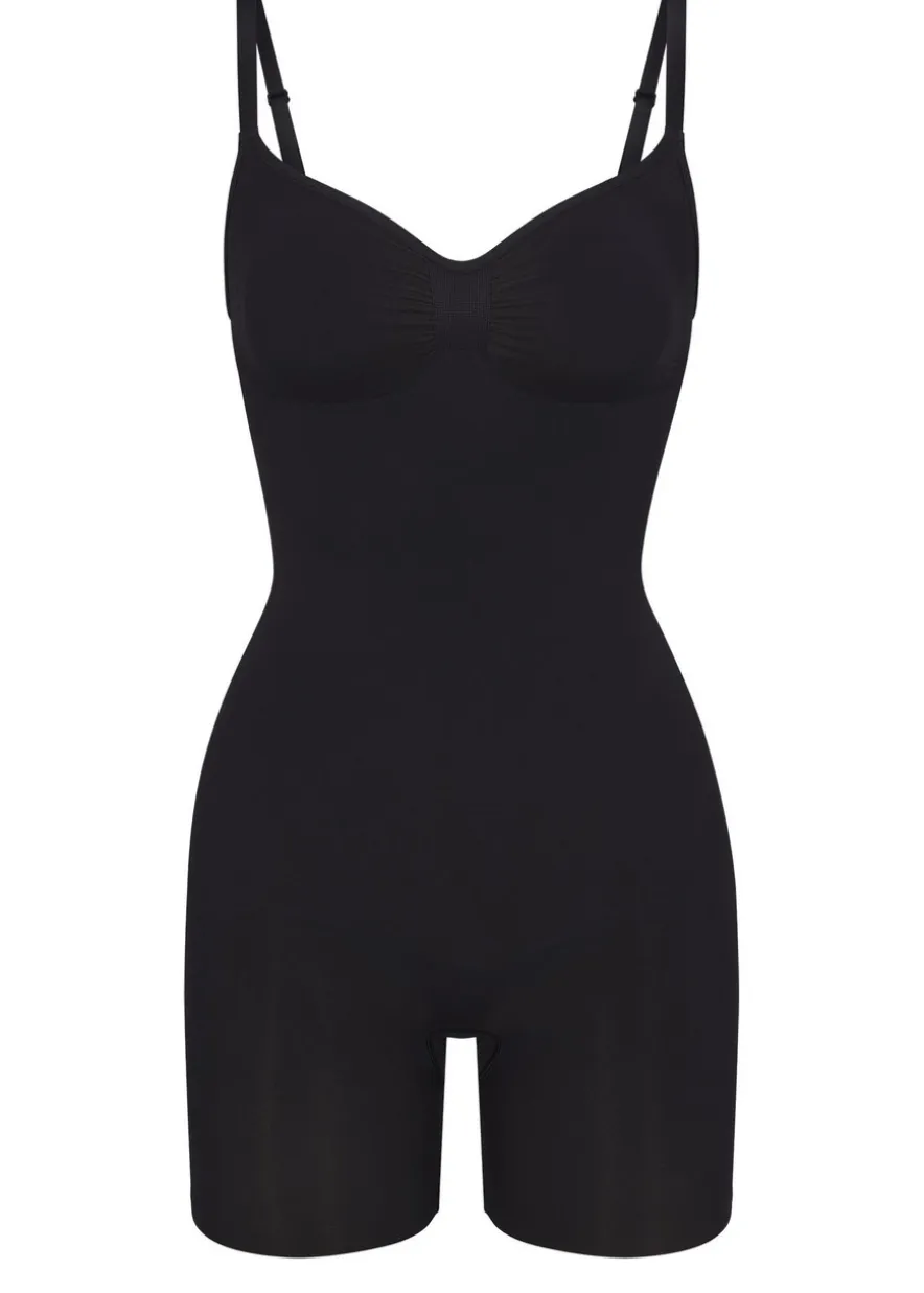 Seamless sculpt mid-thigh bodysuit