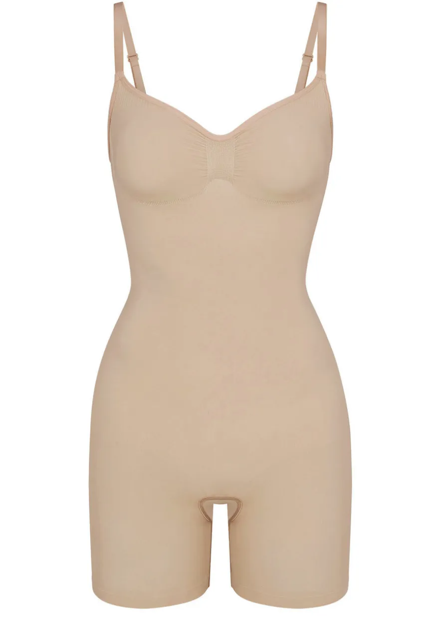 Seamless sculpt mid-thigh bodysuit