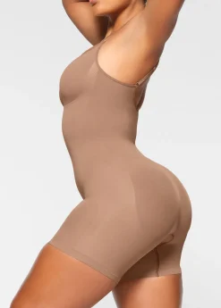 Seamless sculpt mid-thigh bodysuit