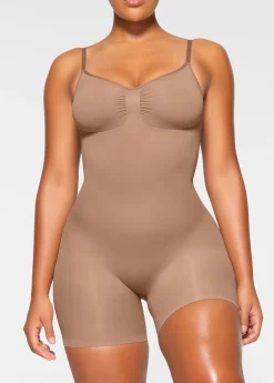 Seamless sculpt mid-thigh bodysuit