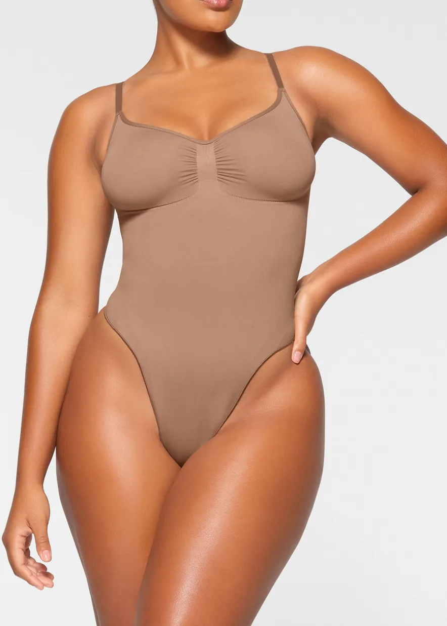 Seamless sculpt thong bodysuit
