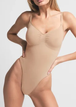 Seamless sculpt thong bodysuit
