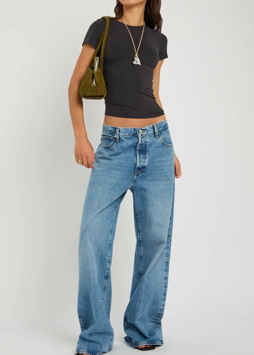 Seamless stretch-jersey T-shirt