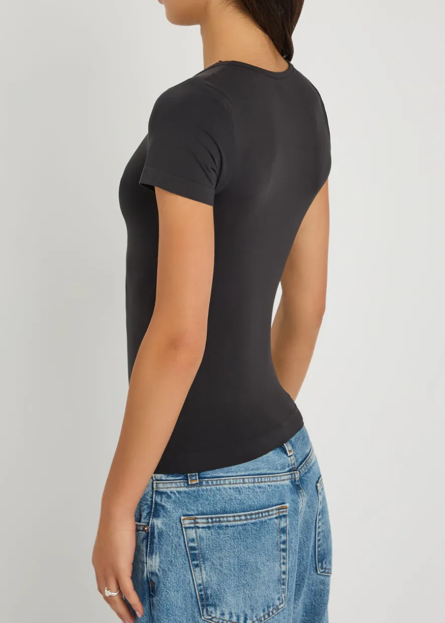 Seamless stretch-jersey T-shirt