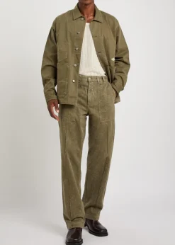 Searcher straight-leg cotton trousers