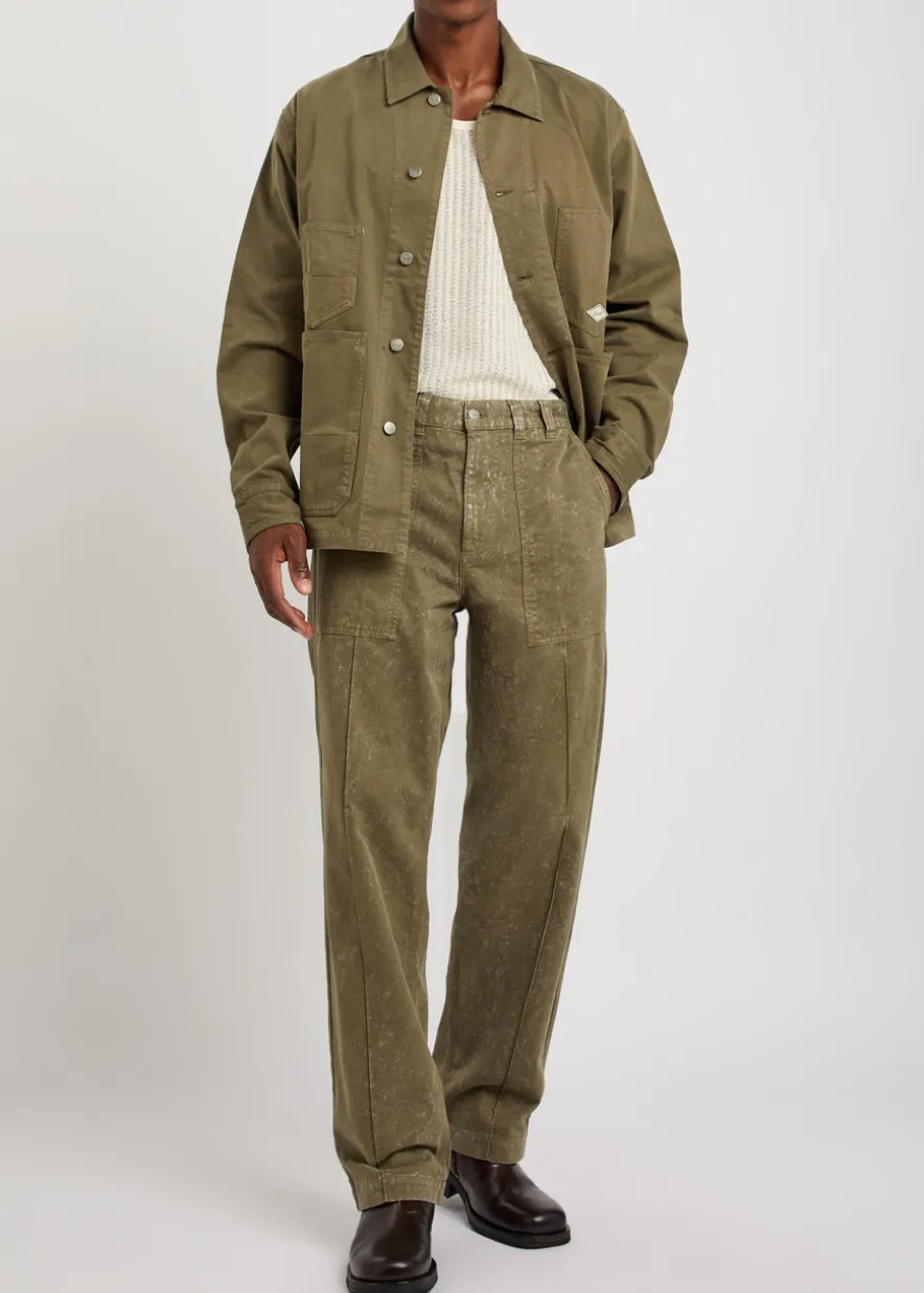Searcher straight-leg cotton trousers