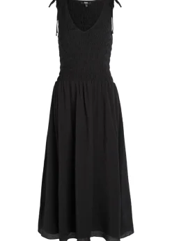 Sebestian shirred woven midi dress