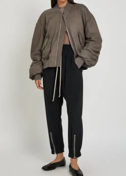 Secchia Flight padded leather bomber jacket
