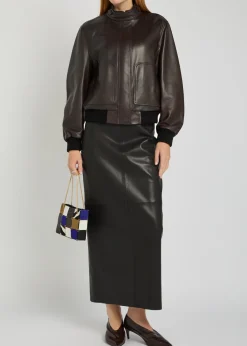 Selly suede midi skirt