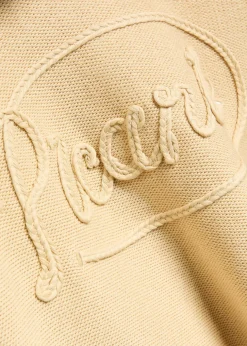 Senna logo hooded zip-through cotton-knit jumper