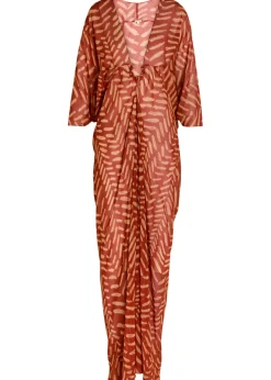 Sensory Tapestry patterned georgette maxi kaftan dress