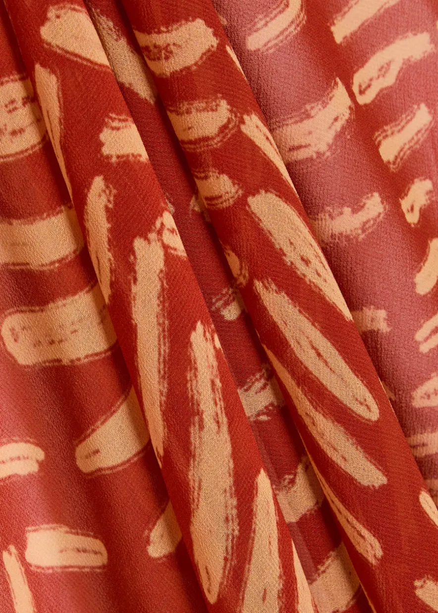 Sensory Tapestry patterned georgette maxi kaftan dress