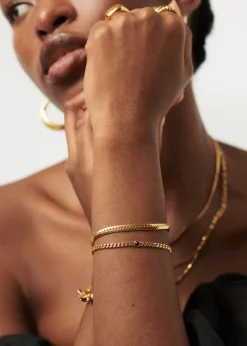 September Birthstone 18kt gold vermeil bracelet