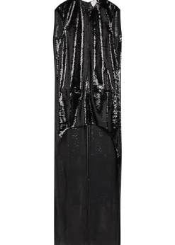 Sequin-embellished tulle mini dress