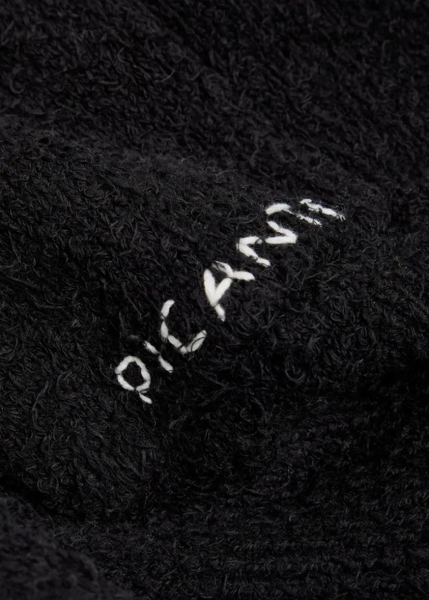 Shaggy textured cotton-blend cardigan