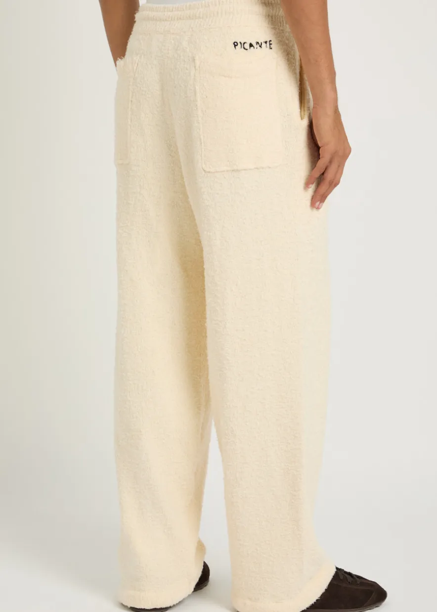 Shaggy textured cotton-blend sweatpants