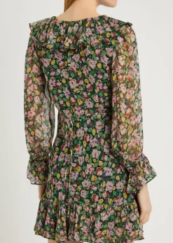 Shalyn floral chiffon mini dress