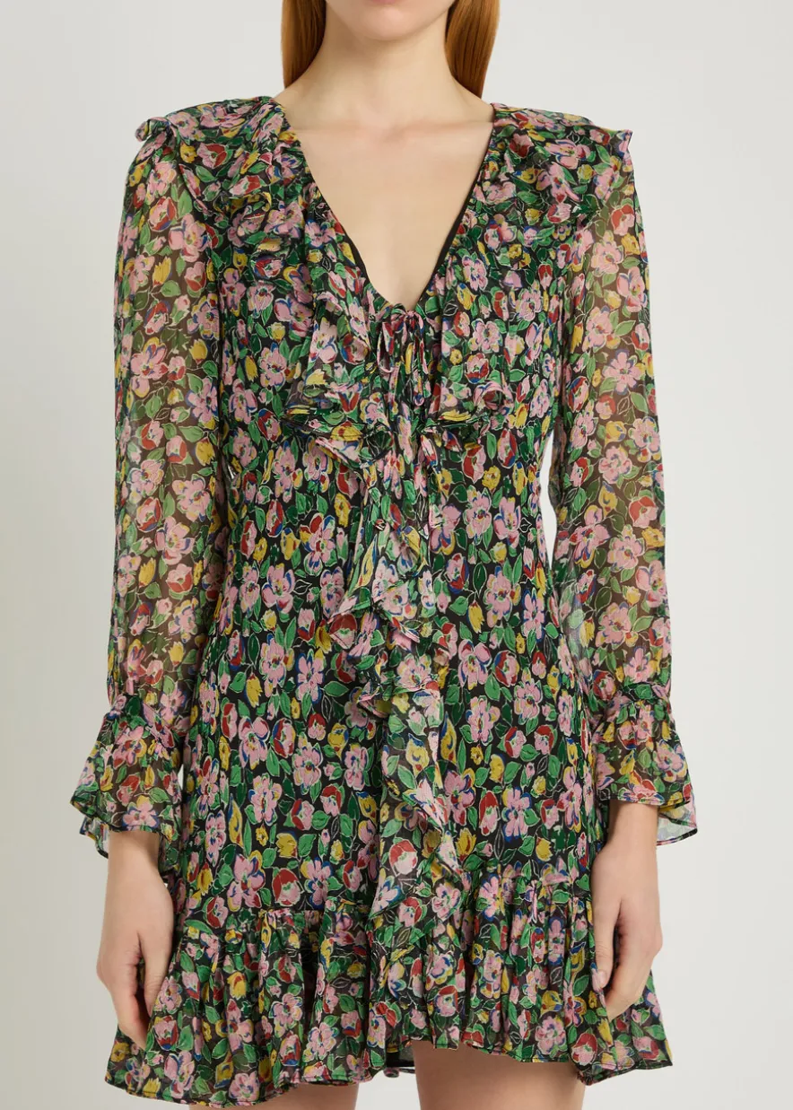 Shalyn floral chiffon mini dress