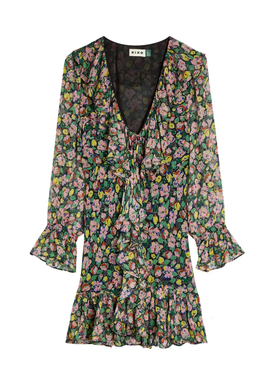 Shalyn floral chiffon mini dress