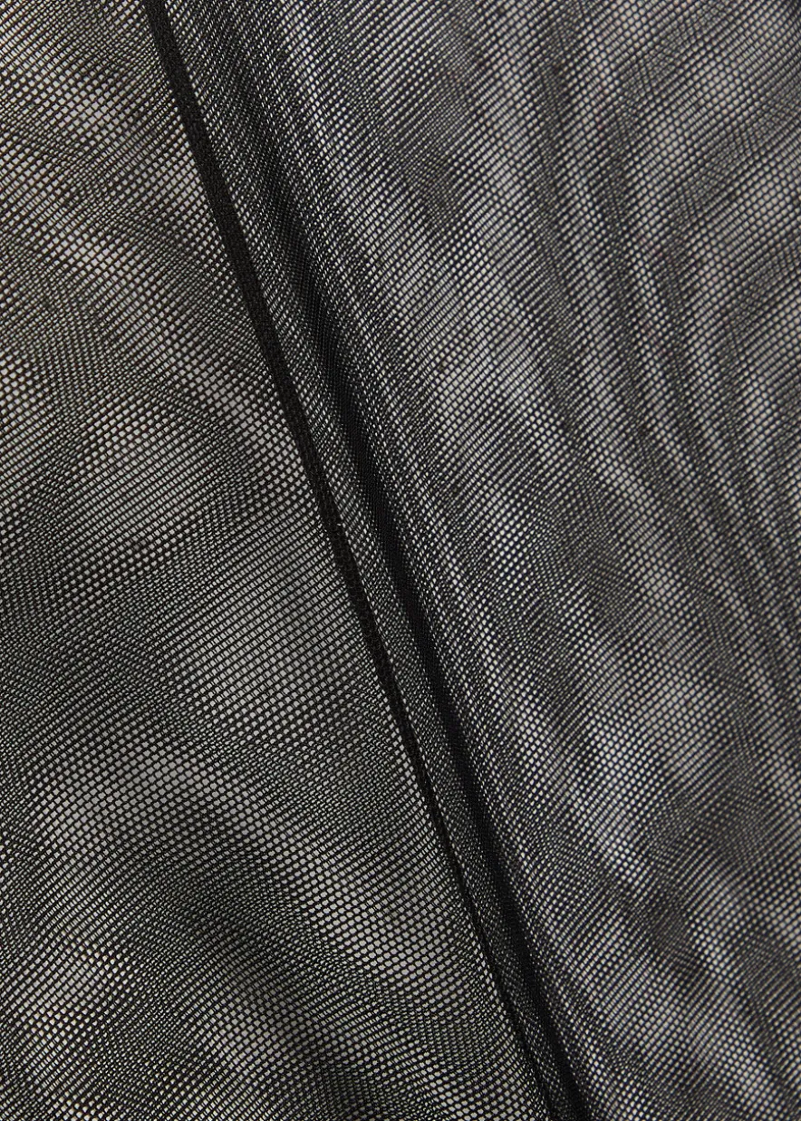 Sheer stretch-tulle bodysuit
