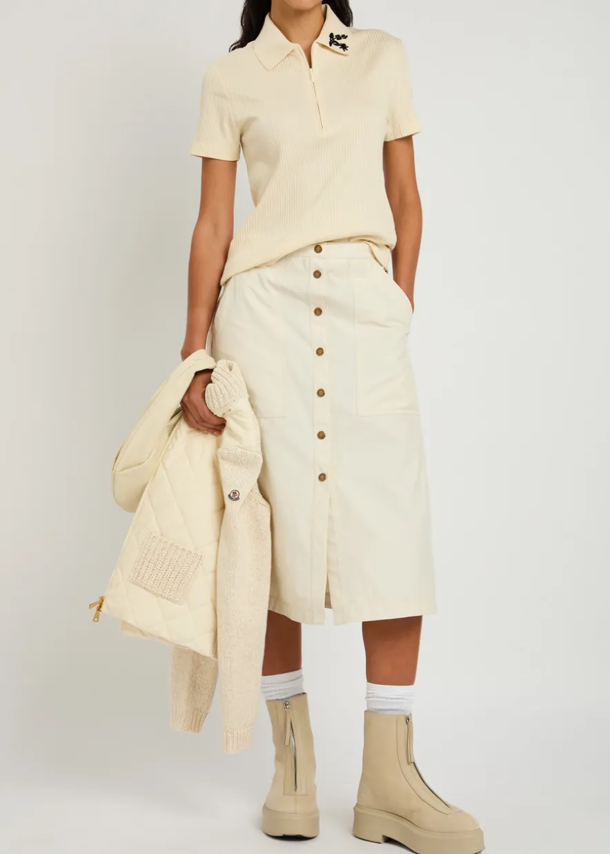 Shell midi skirt
