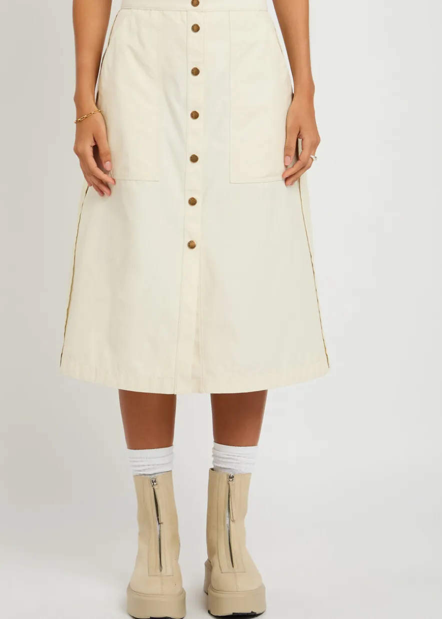 Shell midi skirt