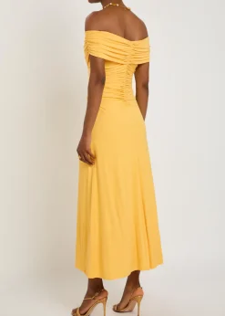 Sheyda draped stretch-jersey midi dress