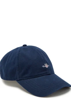Shield logo-embroidered cotton-twill cap