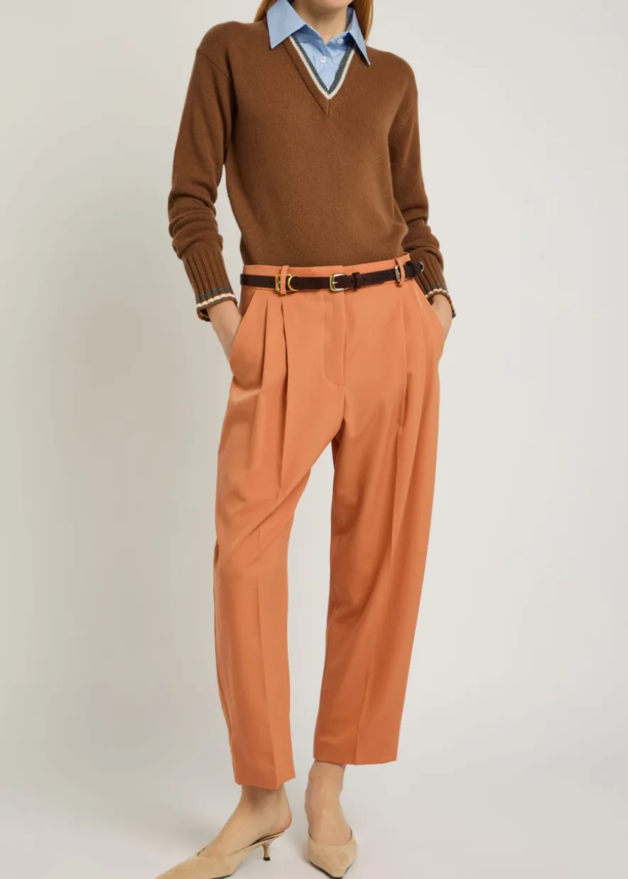 Shirt-effect wool jumper