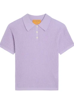 Shrunken cashmere polo shirt