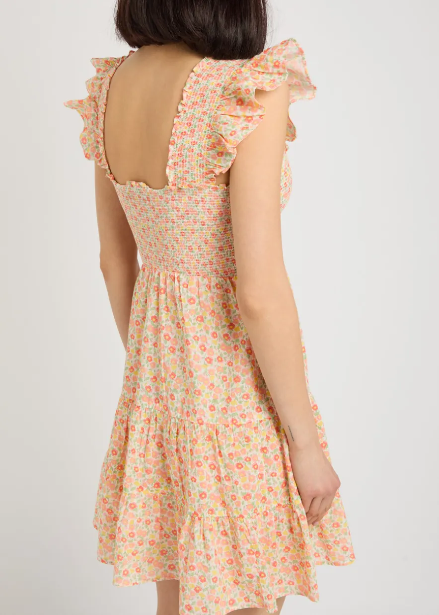 Sidney floral-print cotton mini dress