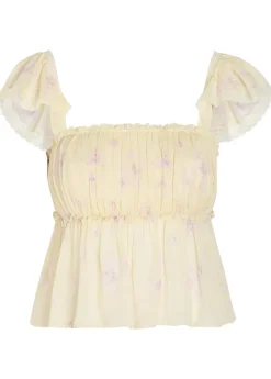 Siena floral-print georgette top